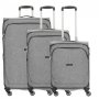 Travelite Nida Anthracite 98/112 л чемодан из полиэстера на 4 колесах серый