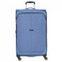 Travelite Nida Blue 98/112 л чемодан из полиэстера на 4 колесах синий
