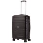TravelZ Big Bars (M) Black 63 л чемодан из полипропилена на 4 колесах черный
