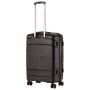 TravelZ Big Bars (M) Black 63 л чемодан из полипропилена на 4 колесах черный