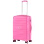 TravelZ Big Bars (M) Pink 63 л чемодан из полипропилена на 4 колесах розовый