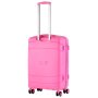 TravelZ Big Bars (M) Pink 63 л чемодан из полипропилена на 4 колесах розовый