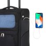 TravelZ Tripple Pocket 57 (S) Black 40 л чемодан из полиэстера на 4 колесах черный