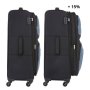 TravelZ Tripple Pocket (L) Black 85/97 л чемодан из полиэстера на 4 колесах черный