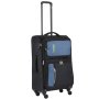 TravelZ Tripple Pocket (M) Black 55/65 л чемодан из полиэстера на 4 колесах черный