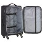 TravelZ Tripple Pocket (M) Black 55/65 л чемодан из полиэстера на 4 колесах черный