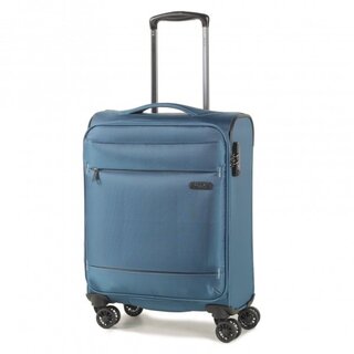 Rock Deluxe-Lite 30/33 л чемодан из полиэстера на 4 колесах голубой