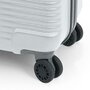 Середня валіза Gabol Balance (L) Silver 85 л з ABS пластику на 4 колесах срібляста