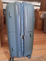 Большой чемодан Airtex 245 из полипропилена на 108 л + расширительная молния весом 3,8 кг Синий 245-2