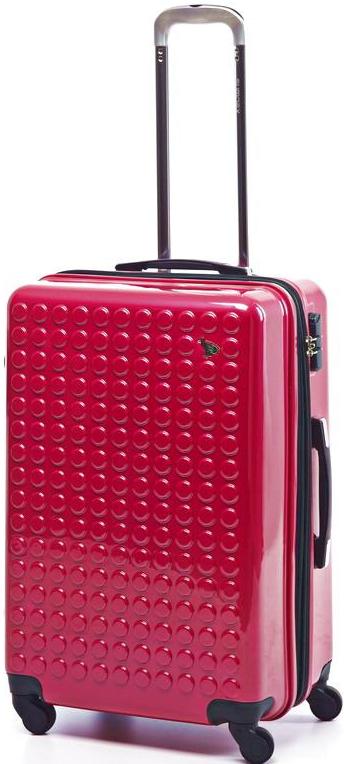 Средний женский чемодан на колесиках Sumdex DOV DOT II, 62/72 л. розовый