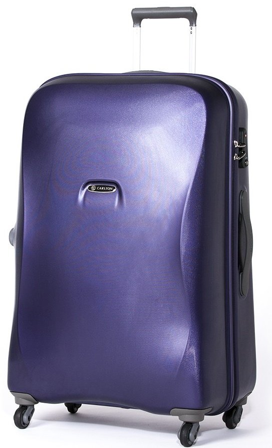 Дорожный чемодан гигант из поликарбоната 4-х колесный 113 л. CARLTON Alba II фиолетовый
