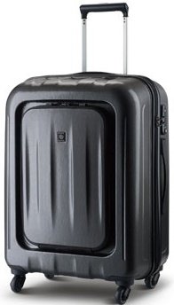 Средний дорожный пластиковый чемодан 4-х колесный 69 л. CARLTON Zakken серый