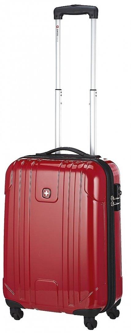 Малый дорожный чемодан 4-х колесный 38 л. Swiss Gear red