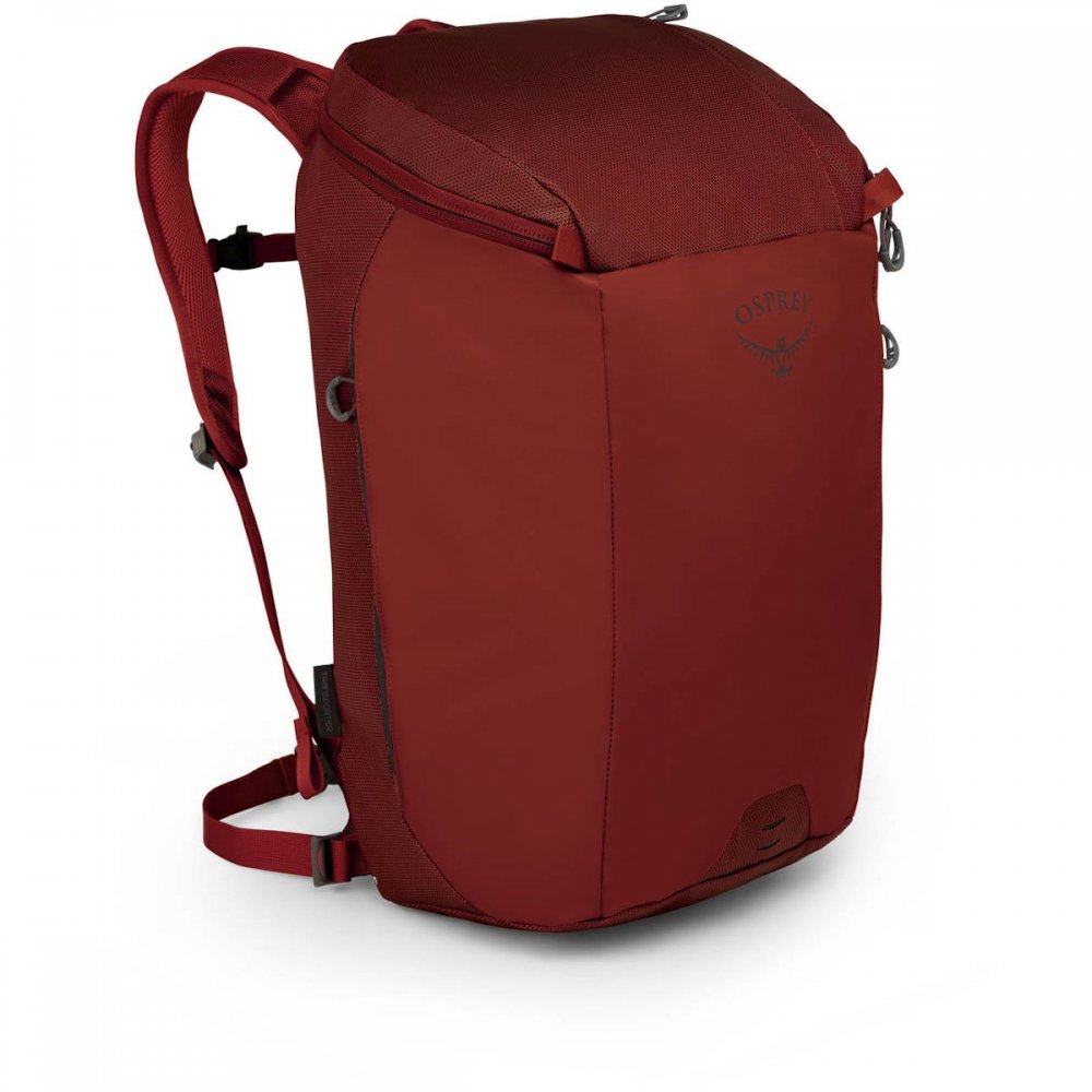 Легкий городской рюкзак Osprey Transporter Zip с отделением под ноутбук на 30 л Красный