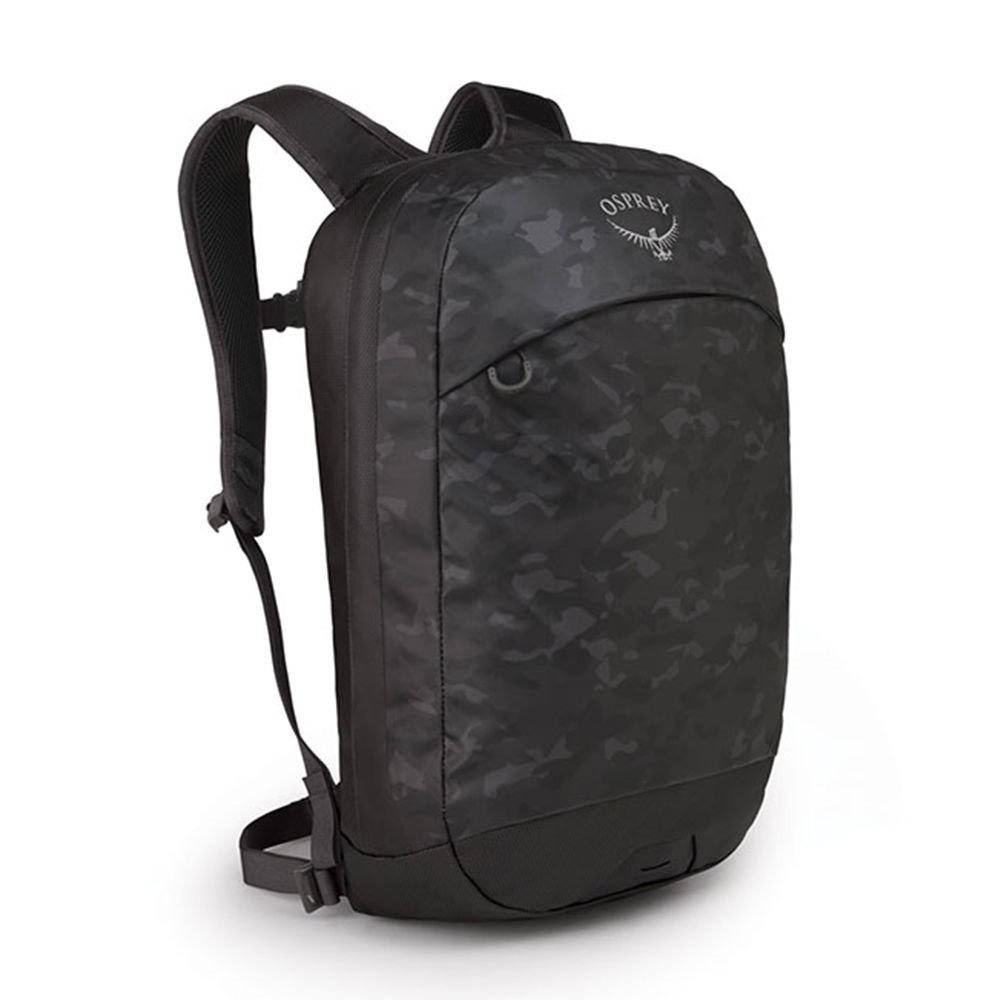 Легкий рюкзак Osprey Transporter Panel Loader Camo на 20 л с отделением под ноутбук до 15 д Черный