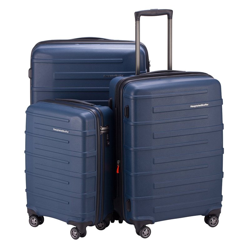 Комплект чемоданов на 4-х колесах HAUPTSTADTKOFFER Ostkreuz, синий