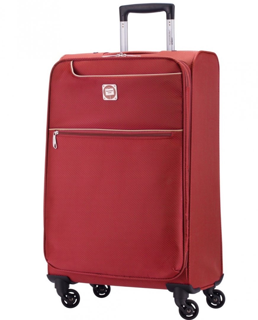Большой тканевый чемодан на4-х колесах 69/79 HAUPTSTADTKOFFER, красный