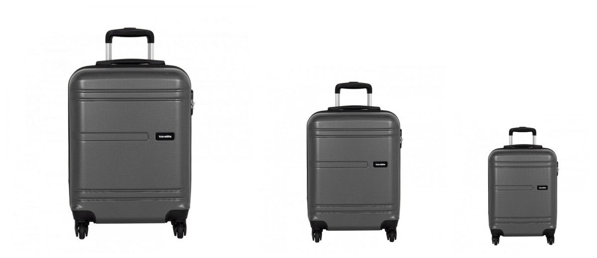 Набор чемоданов на колесах Travelite Yamba из пластика Антрацит