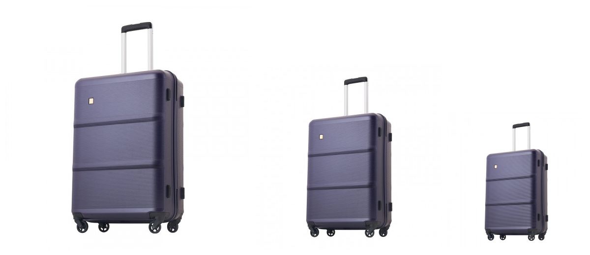Набор из 3-х чемоданов из полипропилена Echolac FUSION Фиолетовый