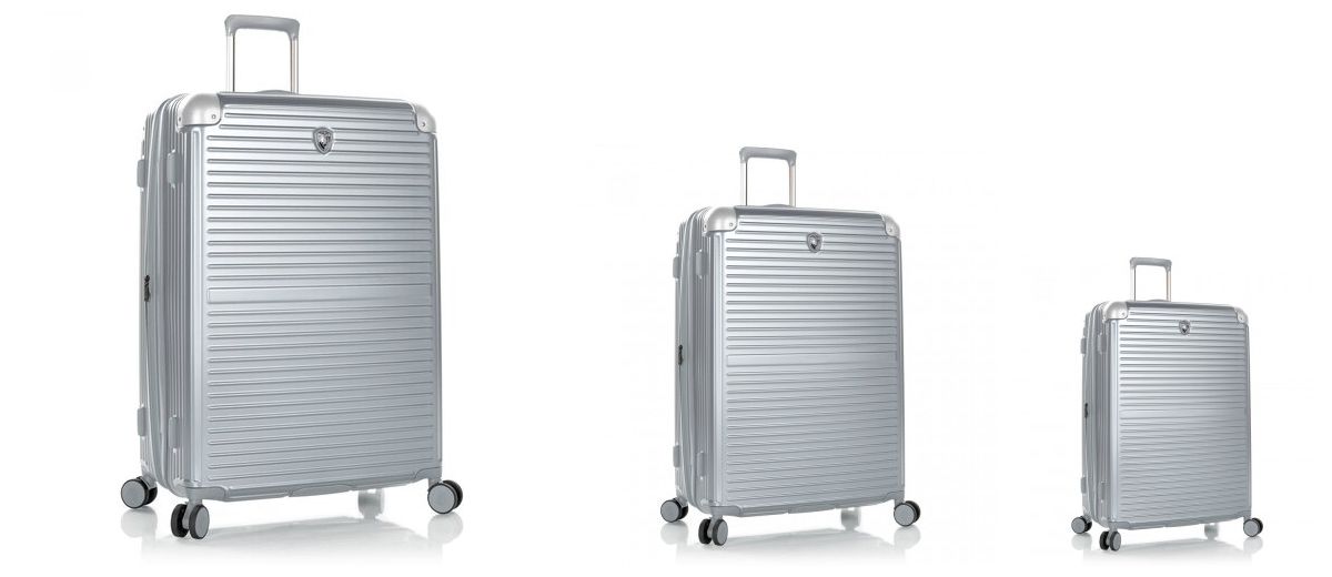 Комплект дорожных чемоданов на колесах Heys Cruze из поликарбоната с расширительной молнией Серебристый