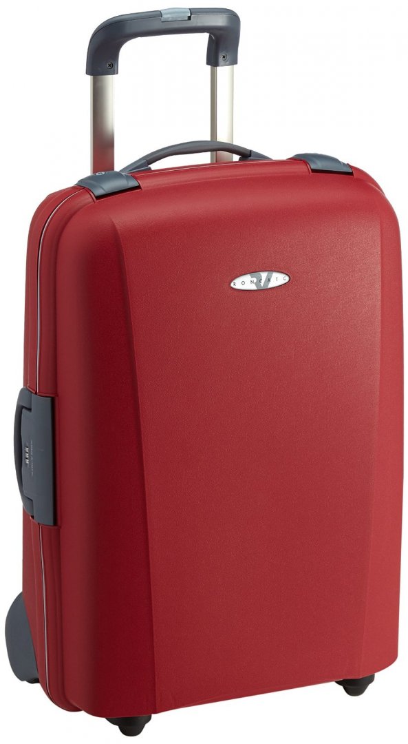 Большой полипропиленовый чемодан на 2-х колесах 85 л Roncato Flexi, красный