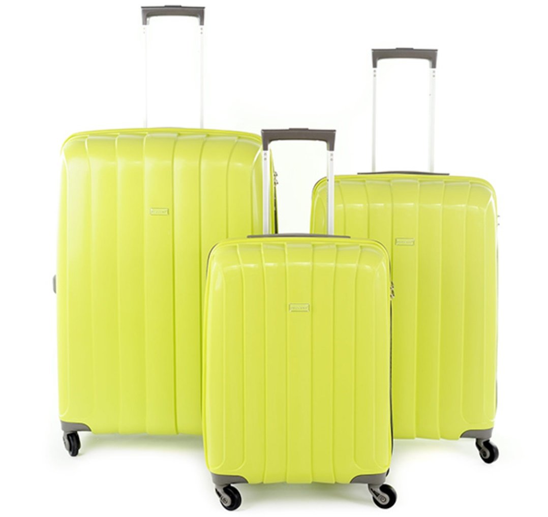 Комплект дорожных пластиковых чемоданов 4-х колесных PUCCINI, салатовый