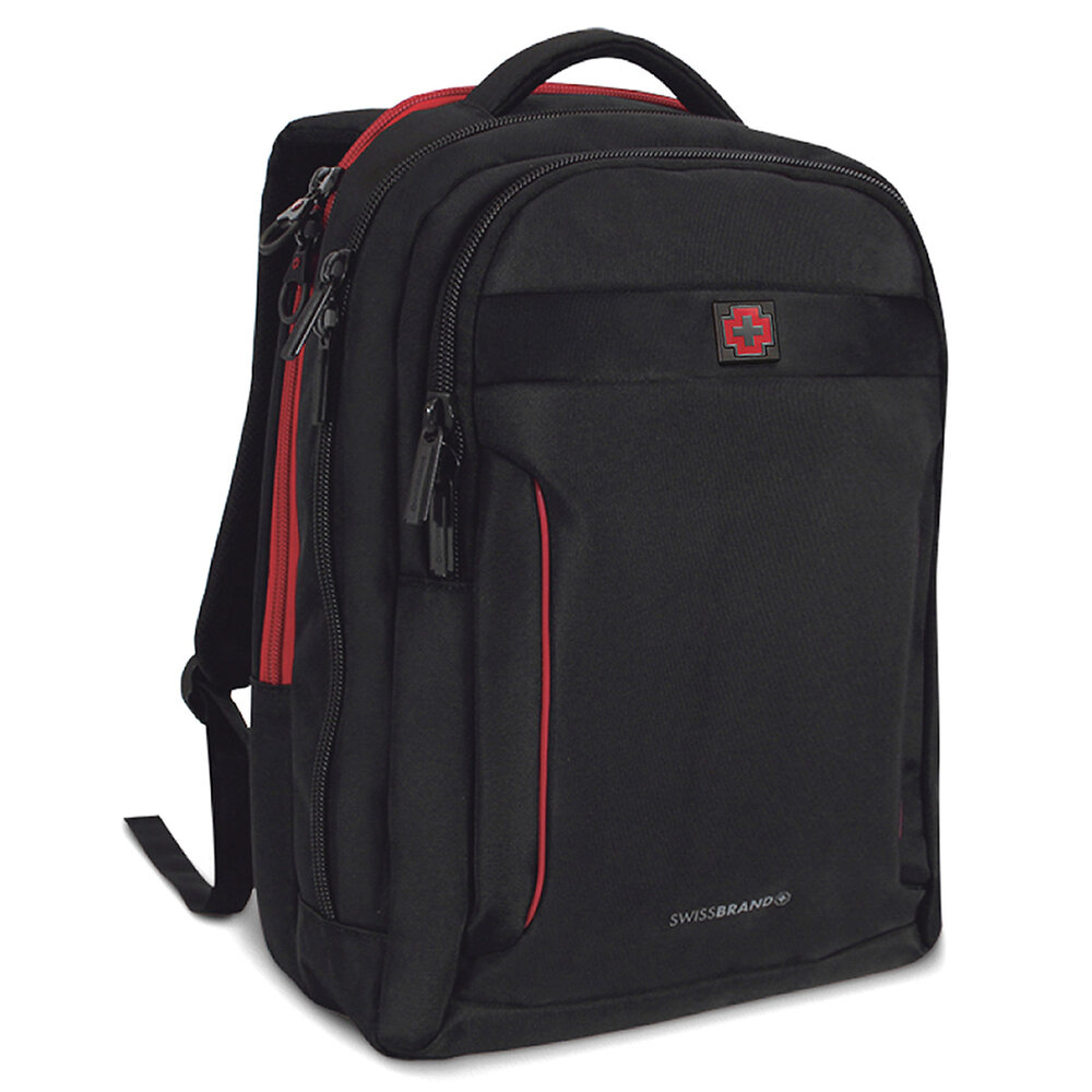 Городской рюкзак Swissbrand Nyon на 20 л с отделом под ноутбук до 15,6 д Черный