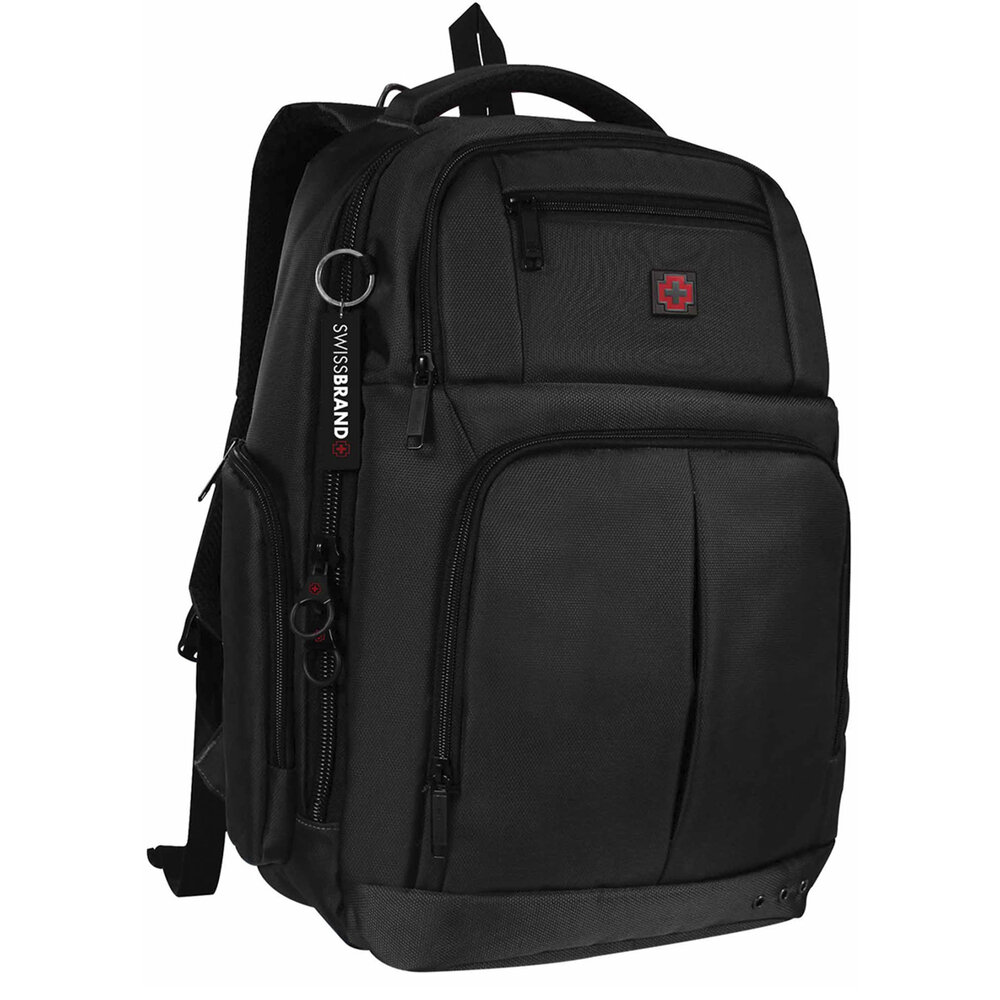 Городской рюкзак Swissbrand Wambley на 19 л с отделом для ноутбука до 15,6 д Черный