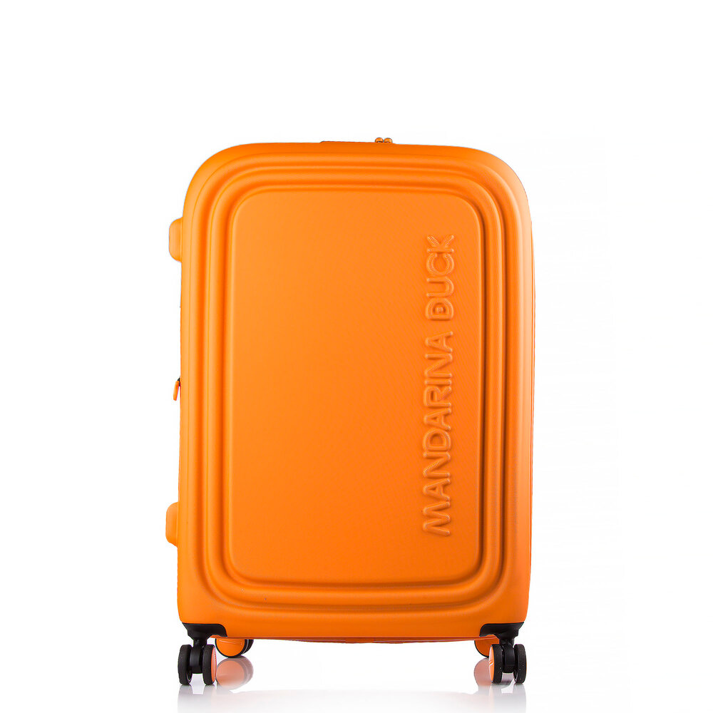 Большой чемодан Mandarina Duck LOGODUCK на 103 с расширением из поликарбоната Оранжевый