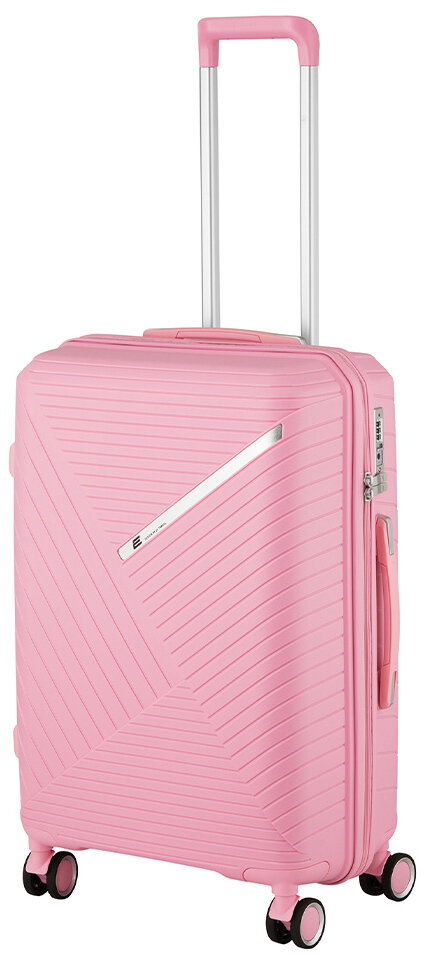Средний чемодан 2E SIGMA из полипропилена на 61 л весом 3,2 кг Розовый