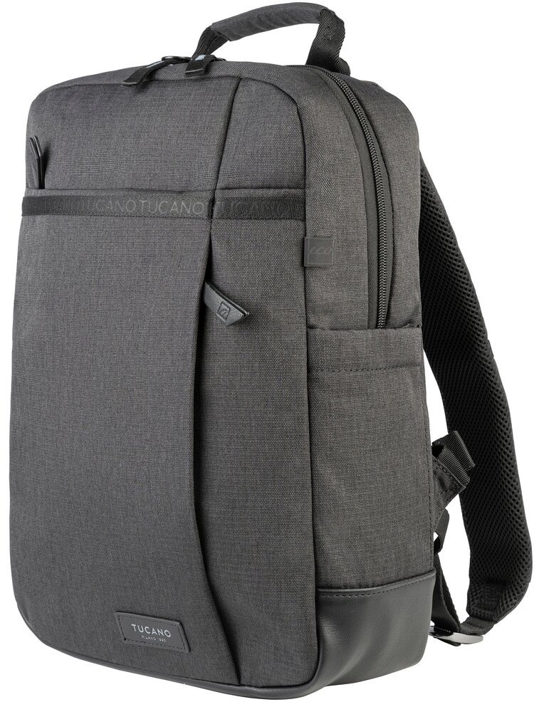 Городской рюкзак Tucano Ago на 12 л с противоударным отделом для ноутбука до 14 д Черный
