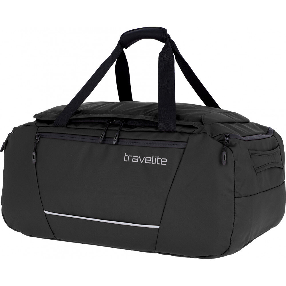 Дорожная сумка Travelite Basics на 51 л из водоотталкивающего полиэстера Черная