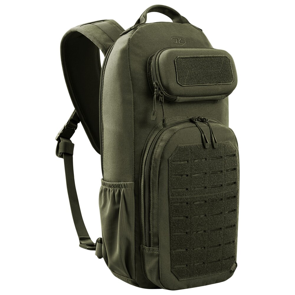 Однолямочный рюкзак тактический Highlander Stoirm Gearslinger на 12 л весом 1 кг с отделом под ноутбук из нейлона Оливковый