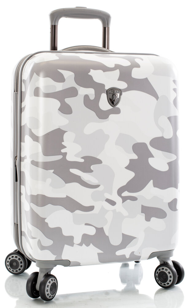 Чемодан ручная кладь Heys White Leopard на 32/48 л весом 3,1 кг из поликарбоната Белый