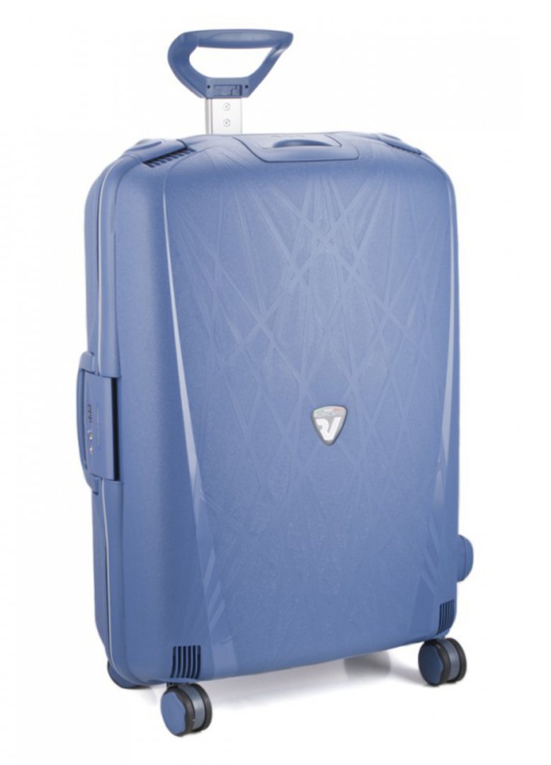 Roncato Light чемодан на 109 л из полипропилена синего цвета