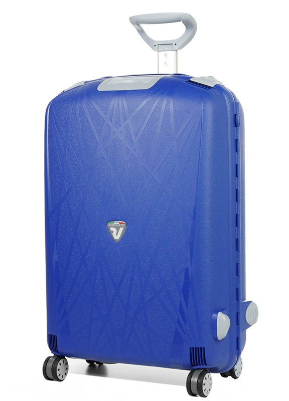 Большой полипропиленовый чемодан на 4-х колесах 90 л Roncato Light, лагуна