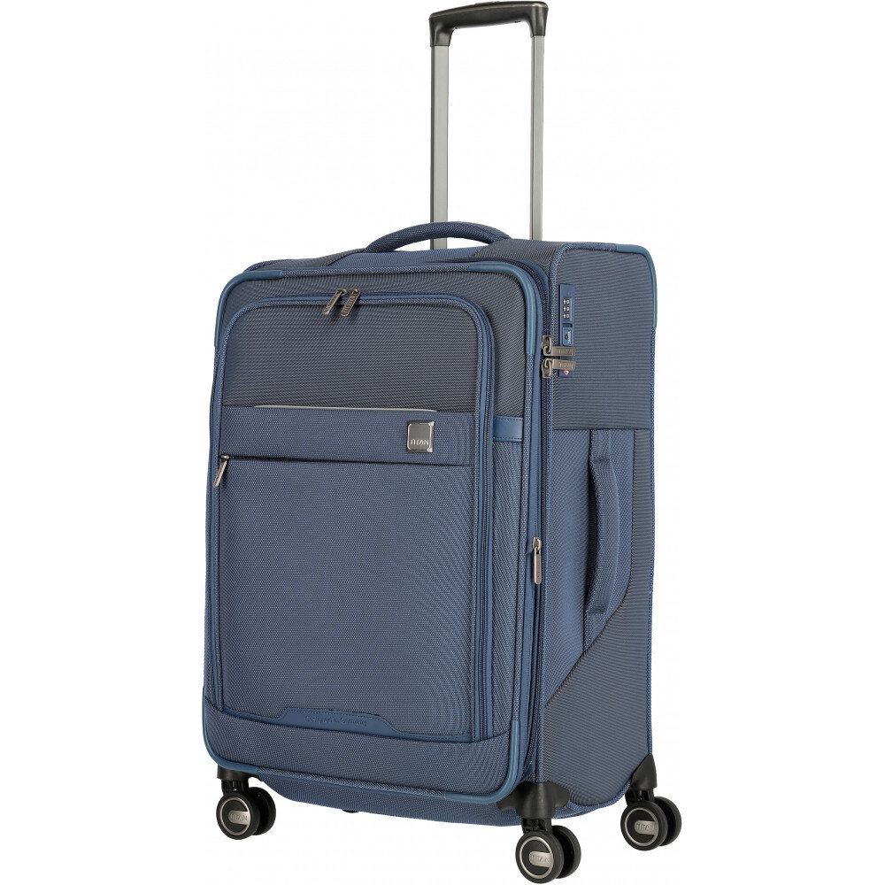 Средний чемодан Titan PRIME на 65/76 л весом 3,3 кг из полиэстера Синий