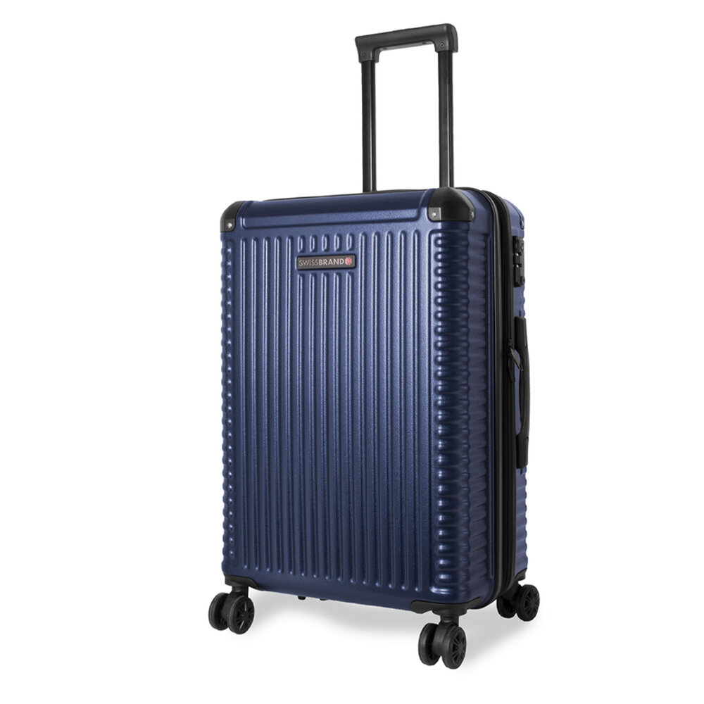 Средний чемодан Swissbrand Paris на 64/74 л весом 3,5 кг Синий