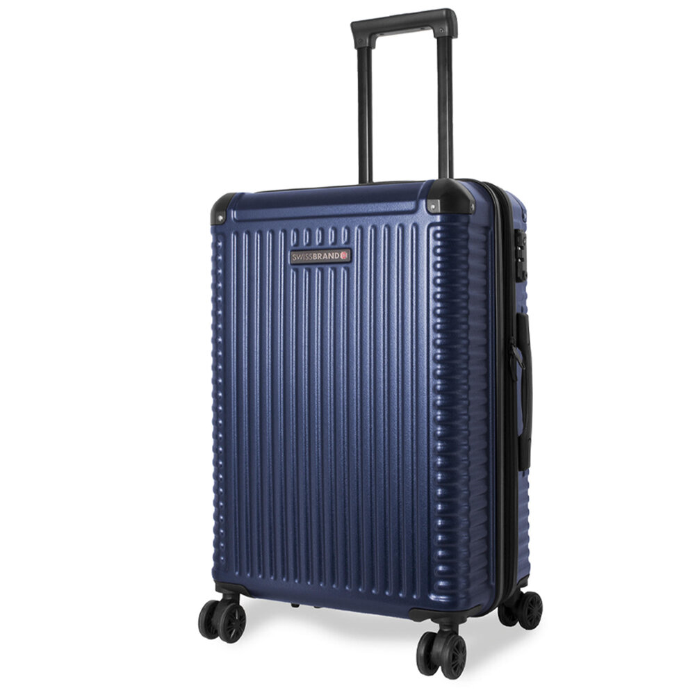 Большой чемодан Swissbrand Paris на 104/12 л весом 4,3 кг Синий