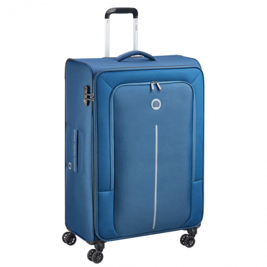 Большой тканевый чемодан DELSEY CARACAS на 100 л весом 3,4 кг Синий