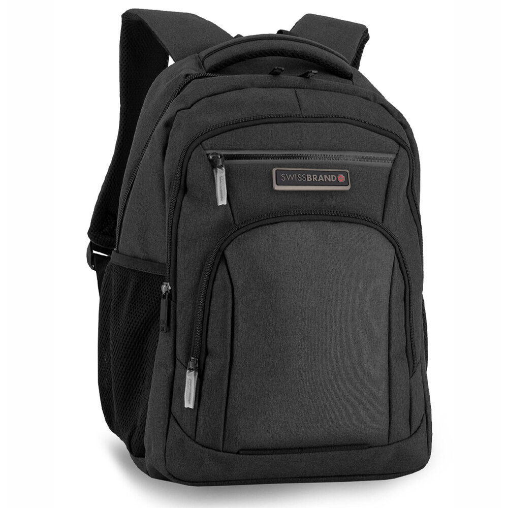 Городской рюкзак Swissbrand Broise на 26 л отдел для ноутбука до 15,6 д Черный