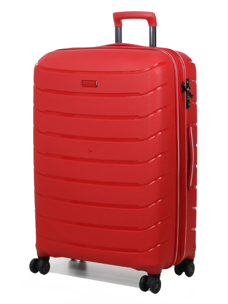 Велика валіза Snowball 61303 з поліпропілену на 107/121 л Червоний