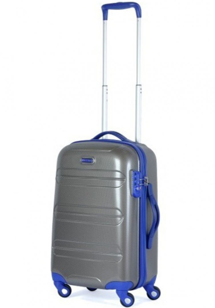 Малый пластиковый чемодан 4-х колесных 33 л PUCCINI, антрацит