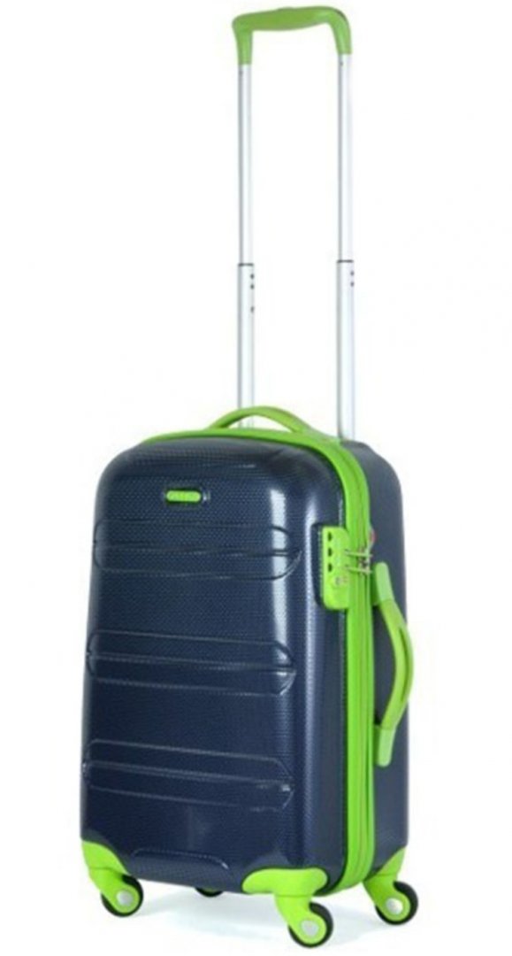 Малый пластиковый чемодан 4-х колесных 33 л PUCCINI, темно-фиолетовій