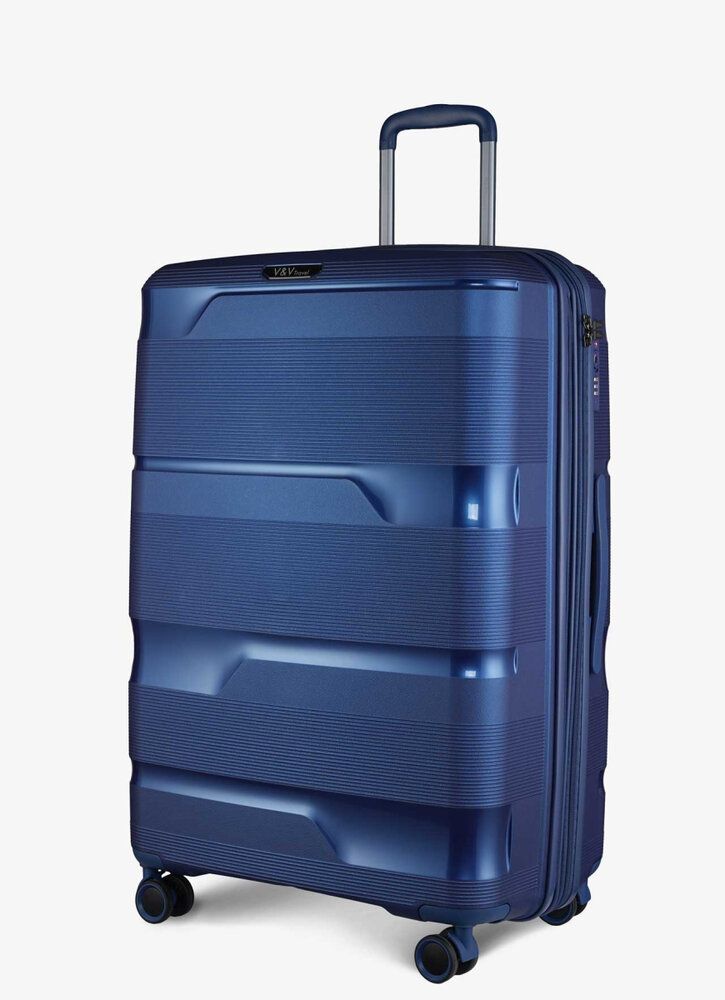Большой чемодан V&amp;V Travel Metallo – 105 / 115 л, 4,5 кг Синий