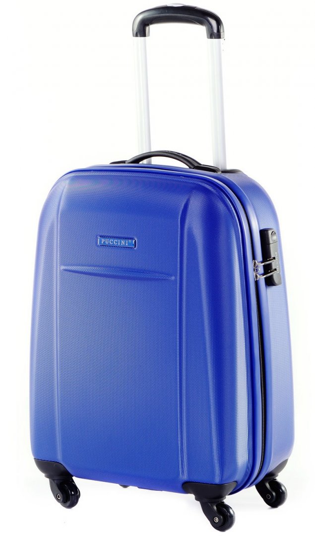 Малый пластиковый чемодан 4-х колесных 33.5 л PUCCINI, синий