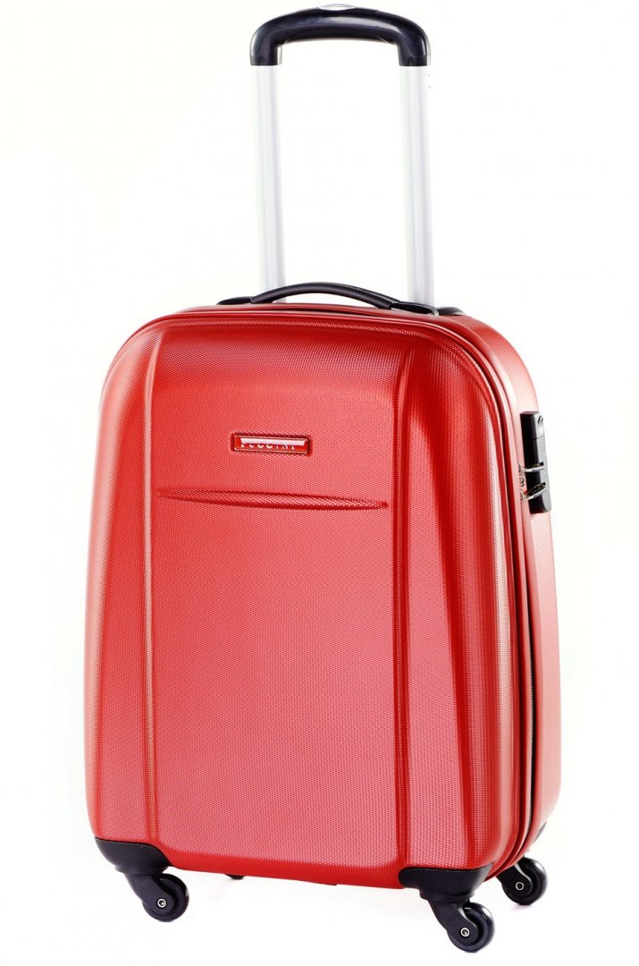 Малый пластиковый чемодан 4-х колесных 33.5 л PUCCINI, красный
