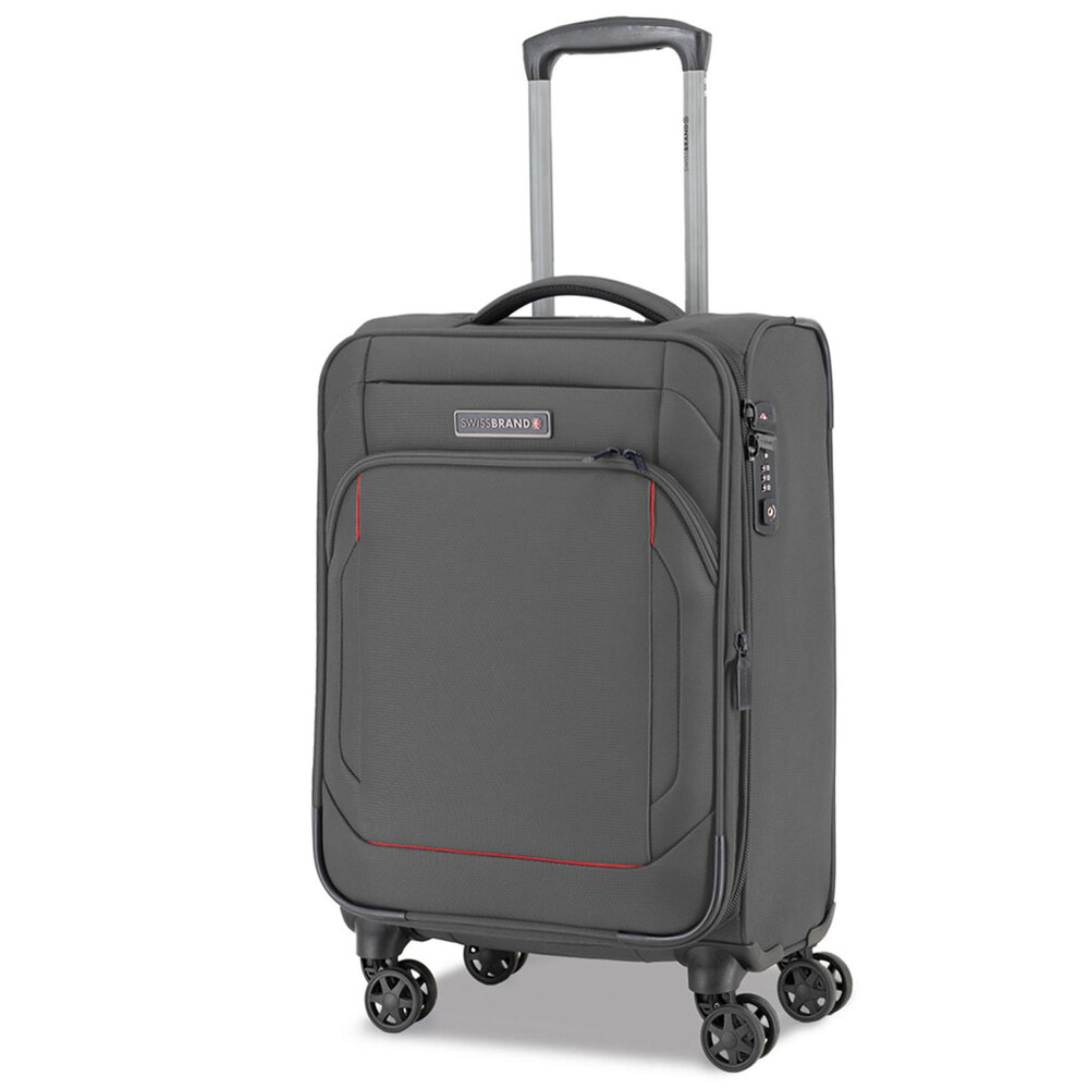 Большой чемодан Swissbrand Celtic 106/117 л весом 4,1 кг Серый