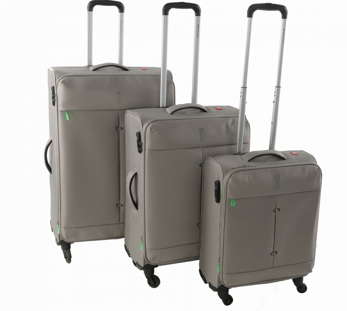 Комплект тканевых чемоданов на 4-х колесах Roncato Ironik, бежевый