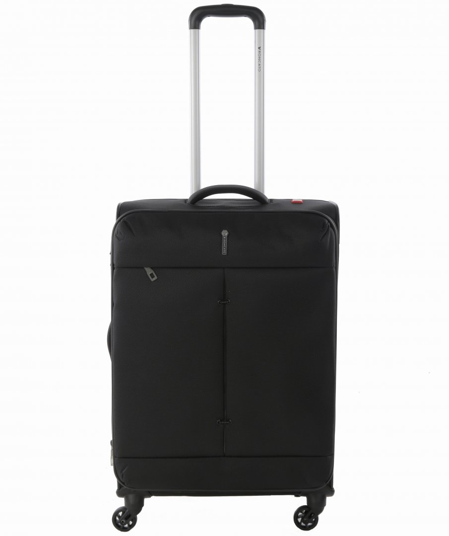 Средний облегченный чемодан на 4-х колесах 74/87 л Roncato Ironik, черный